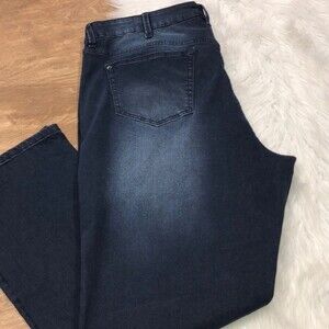 Tahari plus size waist 42 dark wash blue jeans